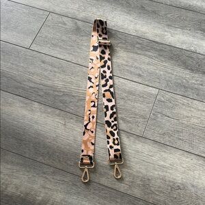 Pink Leopard Print Strap with Gold Accents